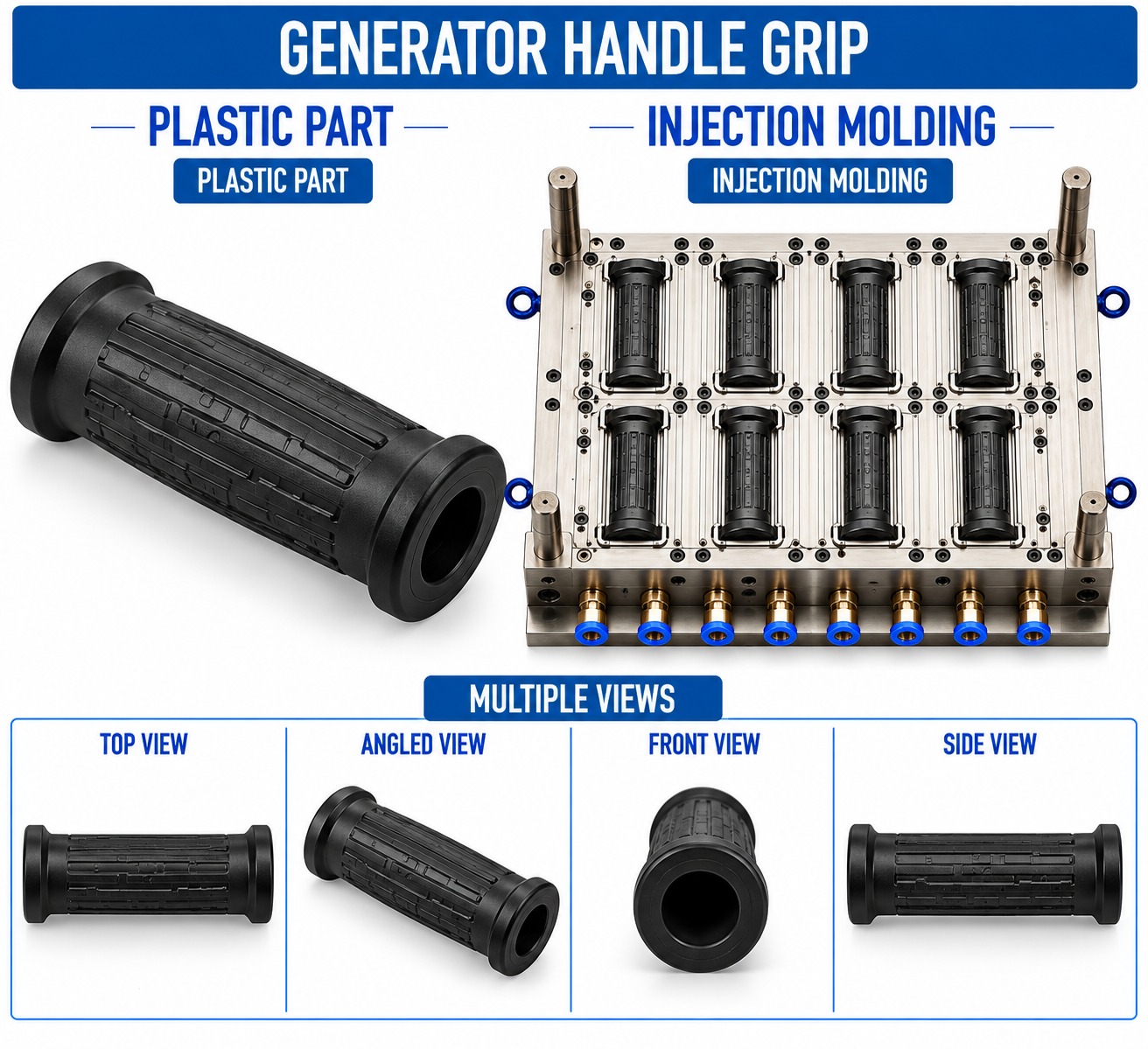 Generator Plastic Handle Grip Mould and Moulding Service